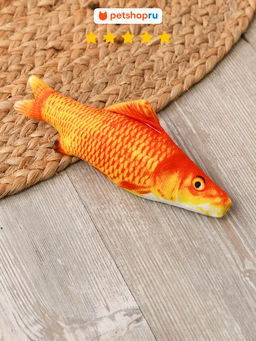 ВВА Игрушка для кошек, рыба карп с кошачьей мятой, 19 см. 2418002