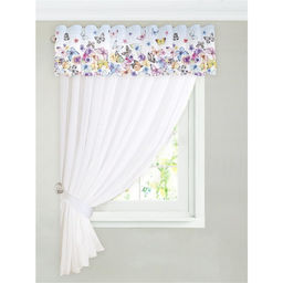 Тюль с подхватом и ламбрекеном Бабочки 250х200см, 100% п/э, вуаль - Этель фото 7