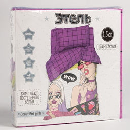 Постельное бельё Этель 1,5 сп Beautiful girl 143х215 см, 150х214 см, 50х70 см -1 шт, 100 % хлопок, бязь  фото 5