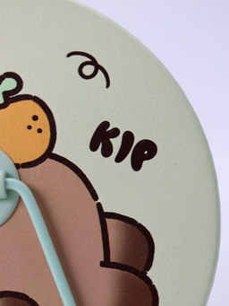 Зеркало настольное "Capybara is happy", зеленое, 15,6*15,6 см