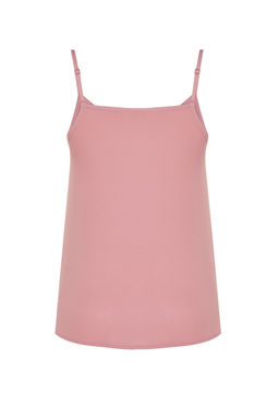 Ac?k Pembe Basic Ask?l? Dokuma Bluz TWOSS19BB0224