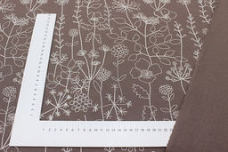 Теплый хлопок Флора - пунктир цв.коричнево-лиловый винтаж, ш.1.50м, хлопок-100%, 160гр/м.кв - Купава фото 4