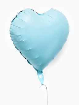Цена за 2 шт.Воздушные шары фольгированные 17 Сердце, голубой сатин, набор 5 шт. - Страна карнавалия фото 2