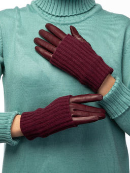 Перчатки женские ш+каш. IS01331 bordo - Eleganzza фото 5
