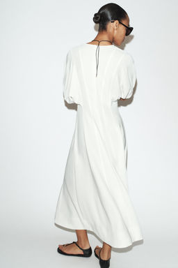 MIDI DRESS WITH PUFF SLEEVES - Zara фото 6