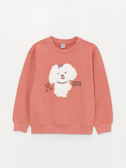 Bisiklet Yaka Nak??l? Uzun Kollu K?z ?ocuk Sweatshirt - Waikiki фото 3