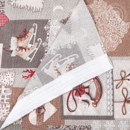 Шторы для кухни с подхватом Лапландия 145*180/Шторы: 2 шт.- 145*180, подхваты: 2 шт. Шторы АРТ ДИЗАЙН для кухни  фото 3