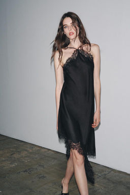 ZW COLLECTION SATIN LACE DRESS - Zara фото 2