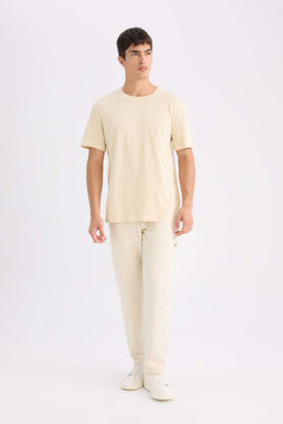 New Regular Fit Bisiklet Yaka Basic Duz K?sa Kollu Tisort - Defacto фото 5