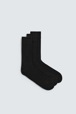 CALCETINES ESTRUCTURA LIGERA PACK 3 / Negro