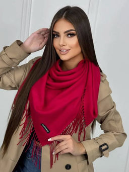 K13582 Палантин 100/100 хлопок БОРДОВЫЙ