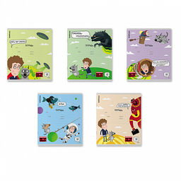 Цена за 10 шт. Тетрадь школьная ученическая ErichKrause Приключения Пети и Волка, 12 листов, клетка (в плёнке по 10 шт.)_MIX-PACK  фото 2