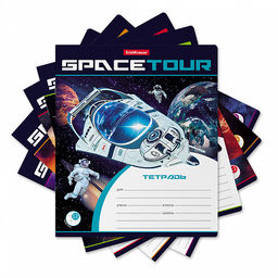 Цена за 280 шт. Тетрадь школьная ученическая ErichKrause Space Tour, 12 листов, клетка (в плёнке по 10 шт.)