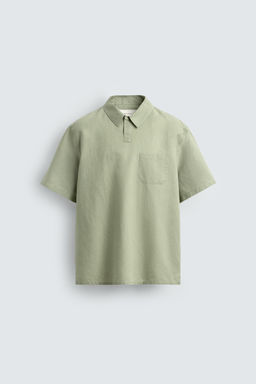 POLO REGULAR FIT C??AMO - ALGOD?N / Verde claro - Zara фото 7