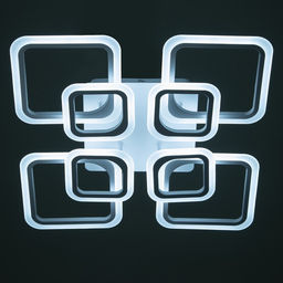 Люстра с ПДУ 59117/8WT, LED, 240 Вт, 3000-6000К, диммер, белый, 55×55×10 см