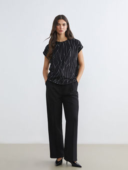 Beli Lastikli Kad?n Pileli Pantolon