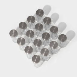 Набор баночек для специй на подставке Magistro Модерн, 16 шт., стекло  фото 5