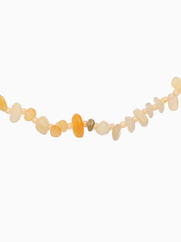 Ожерелье из камня, 45 см, янтарное
