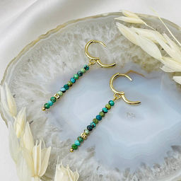 Серьги длинные из Бирюзы