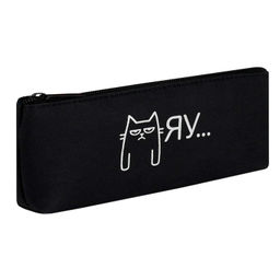 Пенал школьный Феникс+, арт.72210/ 48 МЯУ (без наполнения, 19х9х2 см, полиэстер, молния, шелкография