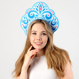 Кокошник карнавальный «Зимняя королева», фетр