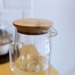 Кувшин 1200 мл стеклянный / LCTP269 /бамбуковая крышка арт. 720027