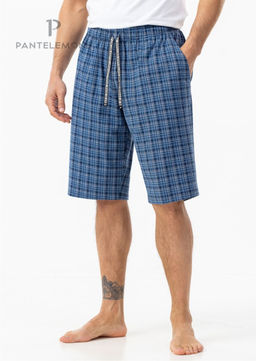 Мужские шорты PH-127 Клетка серая/бордовая - Pantelemone фото 2