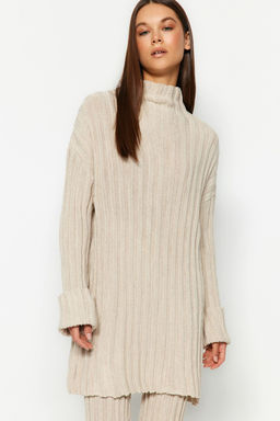 Tas Fitilli Pantolon Y?rtmac Detayl? Triko Alt-Ust Tak?m TWOAW24AU00013