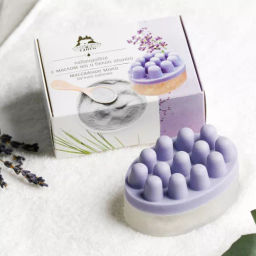 Мыло массажное Лавандовое с белой глиной, 130 гр НОВИНКА