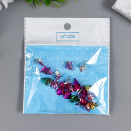 Набор декора для творчества металл Колокольчики-мини яркие d=0,8 см набор 25 шт - Арт узор фото 5