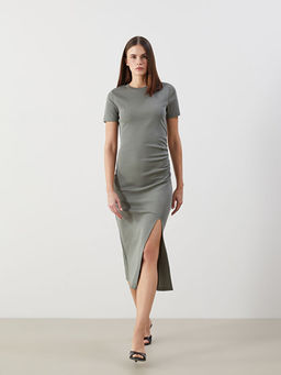 Bisiklet Yaka Elbise