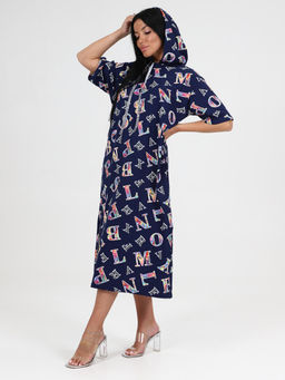 ПЛ-5111 ПЛАТЬЕ ЖЕНСКОЕ (Буквы на темно-синем) - А-дина фото 4