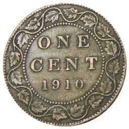 Монета 1 цент 1910 года Канада
