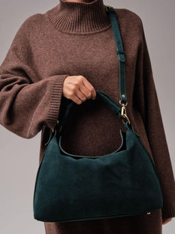 Замшевая сумка на плечо Deboro 30900 форест