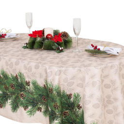 Скатерть новогодняя "Этель" Еловые ветви 220х148+/- 3см, 100% хл, саржа 190 гр/м2