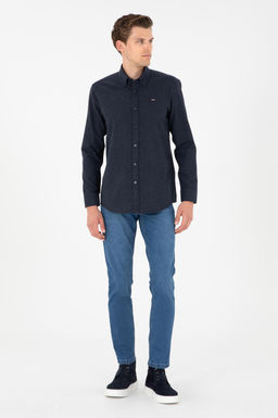 Джинсы Slim Fit синие из хлопка
