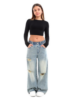 Джинсы-палаццо для девочек - СИНЯЯ МОДА фото 9