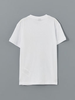 Bisiklet Yaka Nostaljik Maymun Bask?l? Erkek ?ocuk Ti??rt