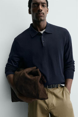 WOOL BLEND KNIT POLO SHIRT - Zara фото 14