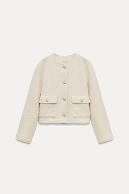 BOUCLE BUTTON JACKET - Zara фото 5