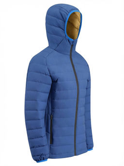 Куртка женская стёганая с капюшоном с графеновой подкладкой синего цвета 9624_1S