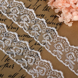 Кружево органза, 40 мм, 9±0.5 м, белое