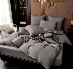 КПБ Candies однотонный с вышивкой (Темно-серый) CANOV031 2 спальный