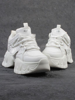 03-9D-1 WHITE Кроссовки женские (натуральная кожа, искусственная кожа)