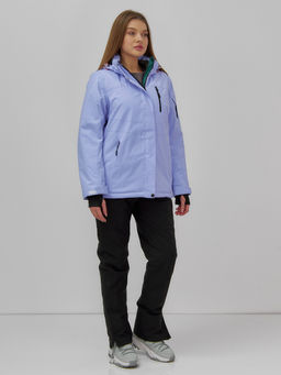 Горнолыжная куртка женская зимняя фиолетового цвета 7015_1F - Chunmai фото 12