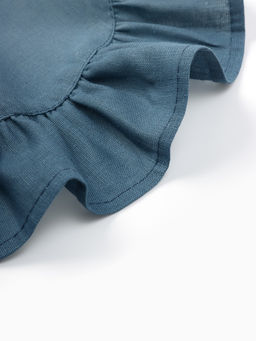 Набор салфеток «Этель», 36×36 см - 2 шт., тёмно-бирюзовый, лён 48%, хлопок 52%, 206 г/м²