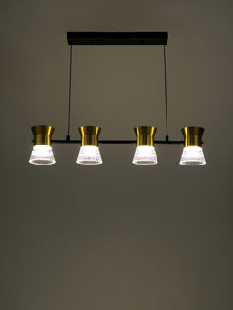 Светильник «Авион»LED 40 Вт 4000К черно-золотой 90×11×12-212 см
