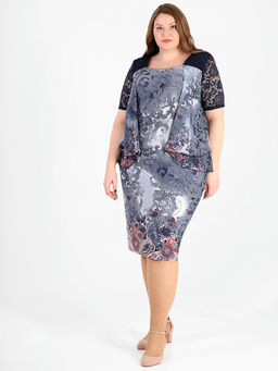 Платье ПРИТТИ с цветочным узором - Almond фото 3