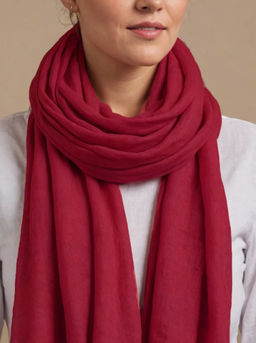 K13581 Палантин 90/180 хлопок КРАСНЫЙ