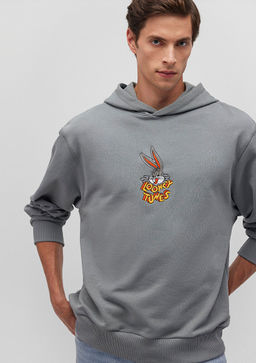 Bugs Bunny Bask?l? Gri Sweatshirt